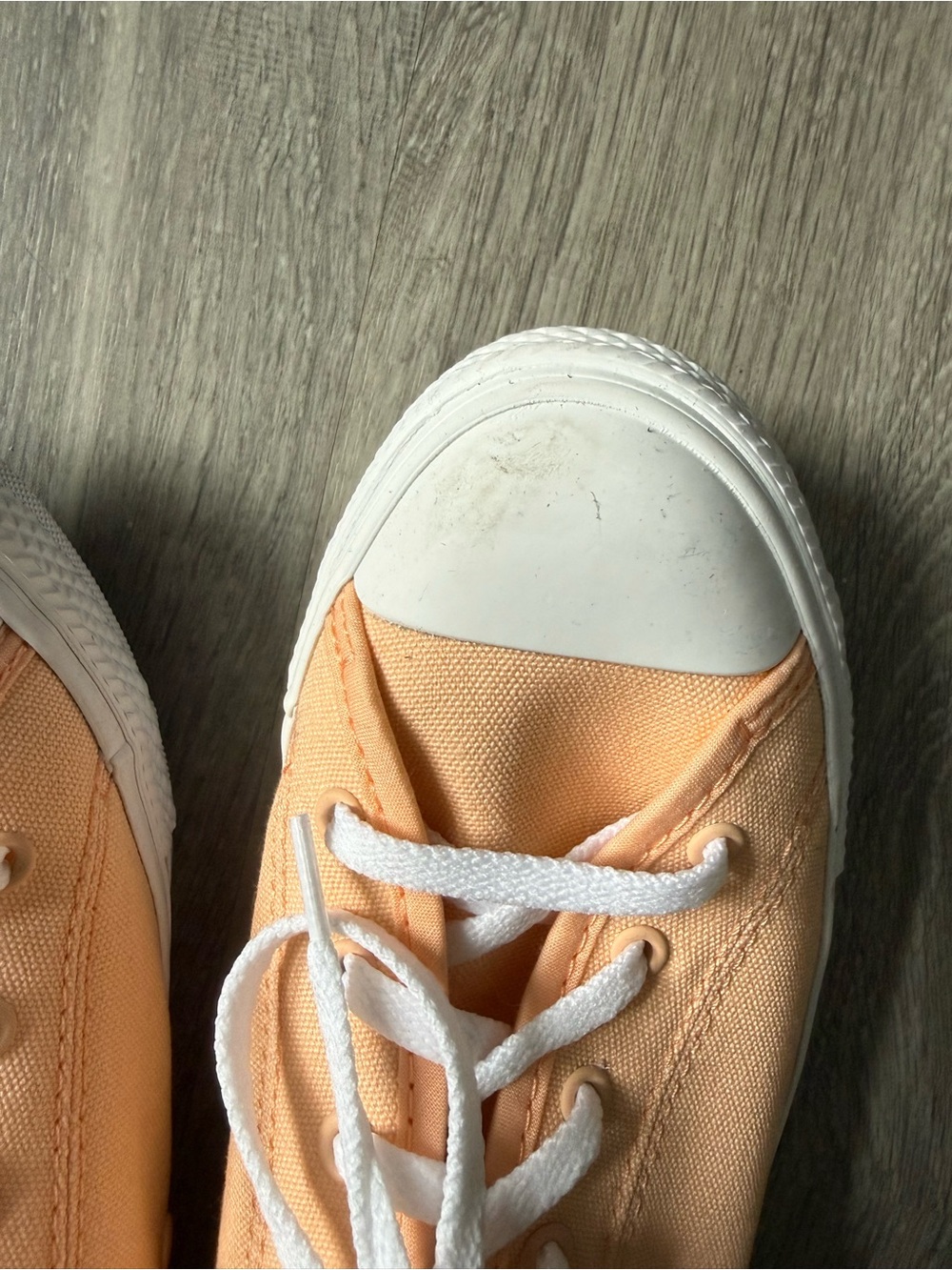 Peach Canvas Women's Converse - Picture 6 of 6
